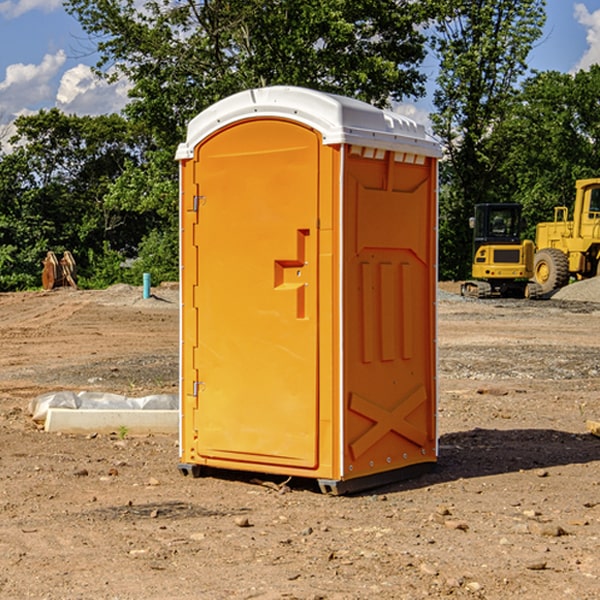 can i customize the exterior of the portable restrooms with my event logo or branding in Frankfort